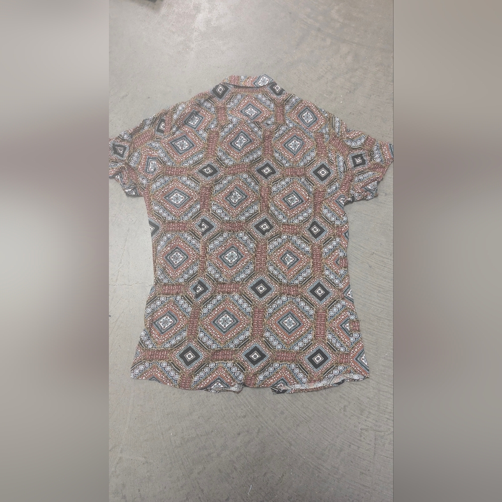 River Island Geometric Patterned Shirt, Small - Picture 3 of 7